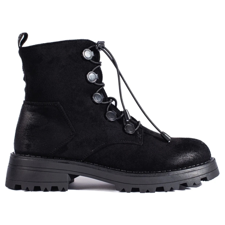 Women's suede ankle boots black