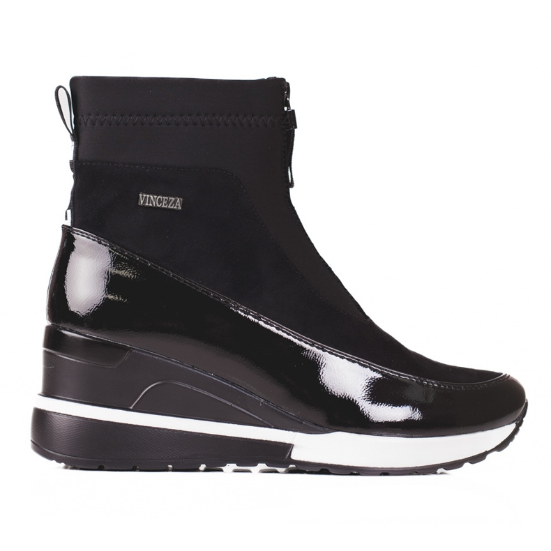 Women's sports boots on the Vinceza wedge black