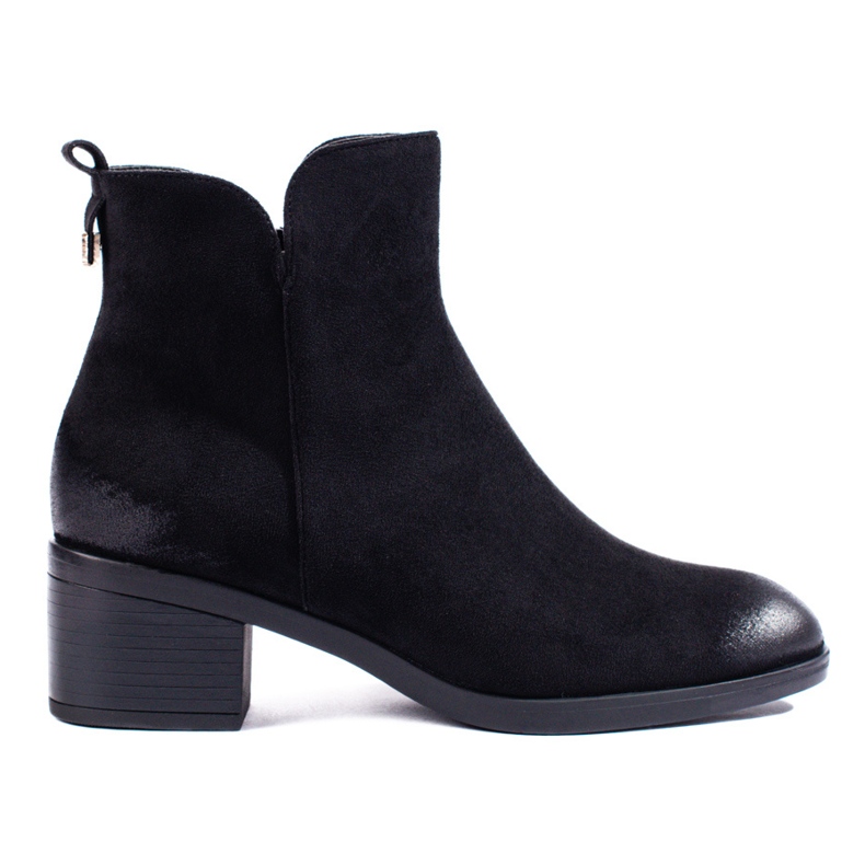 Women's black boots on a low Vinceza post