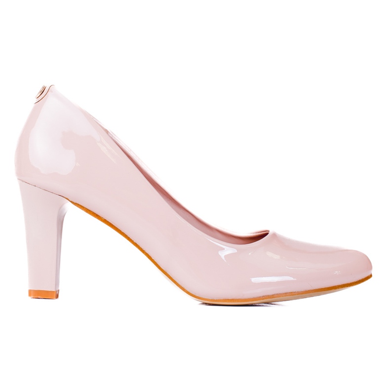 Women's beige Shelovet pumps, lacquered