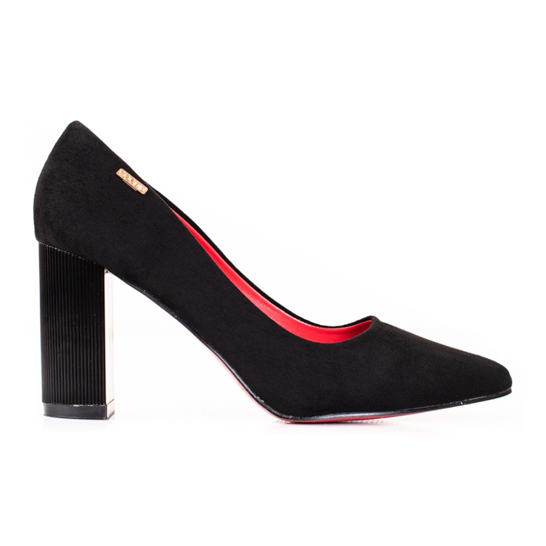 Pumps for women on the Shelovet black post Pumps for women on the Shelovet black post