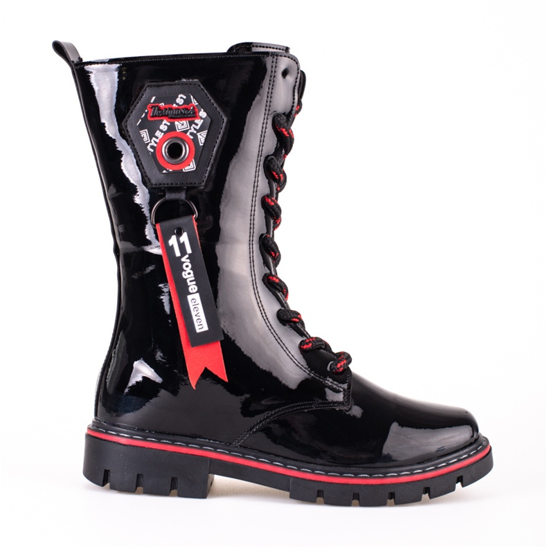 Girls boots with a high Shelovet upper black