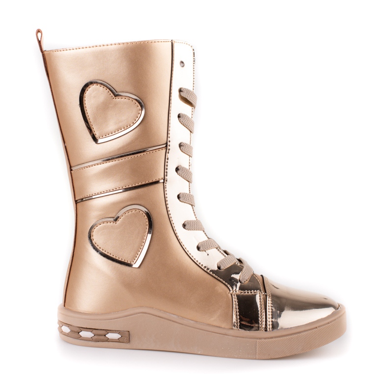 Girls boots with a high shank Shelovet golden Girls boots with a high shank Shelovet golden