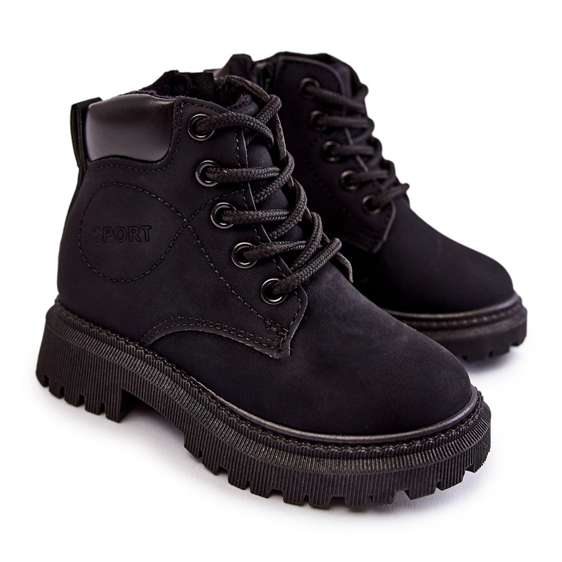 Children's Warm Boots Black Cheddy