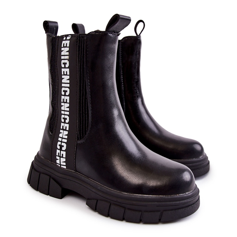 Children's High Warm Boots Black Kimmy