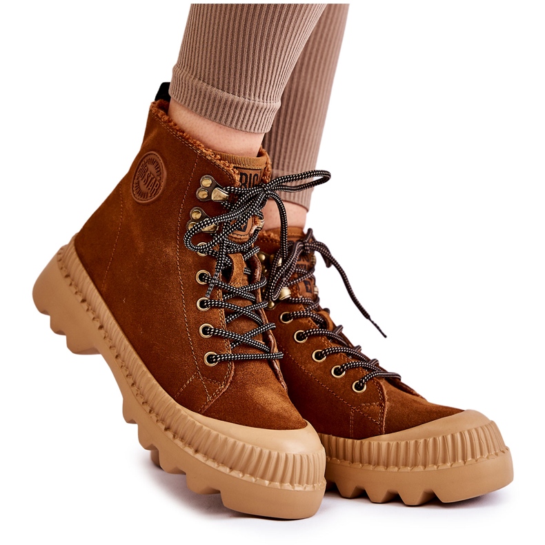 Brown Suede Warm Boots Big Star KK274520