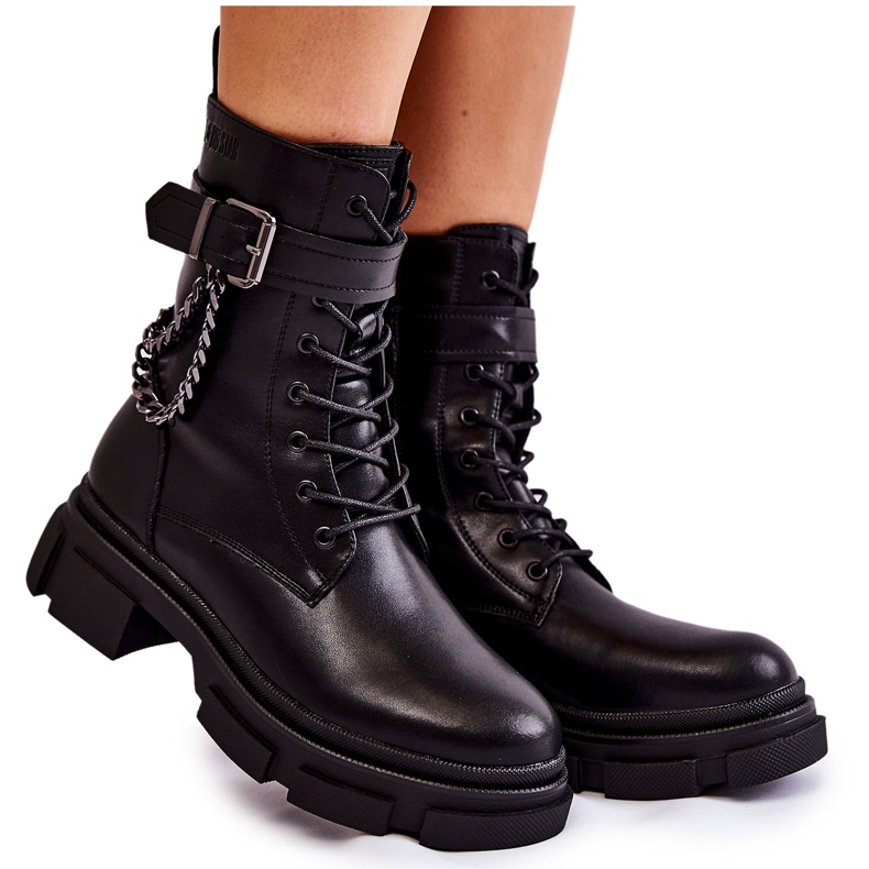 Leather Warm Boots Boots Big Star KK274486 Black Leather Warm Boots Boots Big Star KK274486 Black