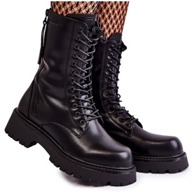 Leather Boots Glany Big Star KK274494 Black Leather Boots Glany Big Star KK274494 Black
