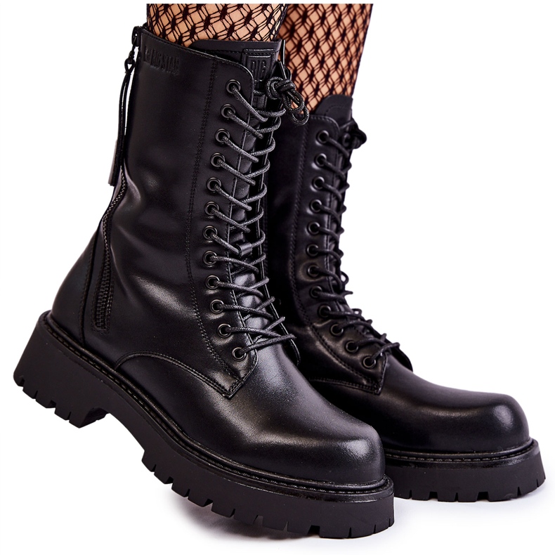 Leather Boots Glany Big Star KK274494 Black