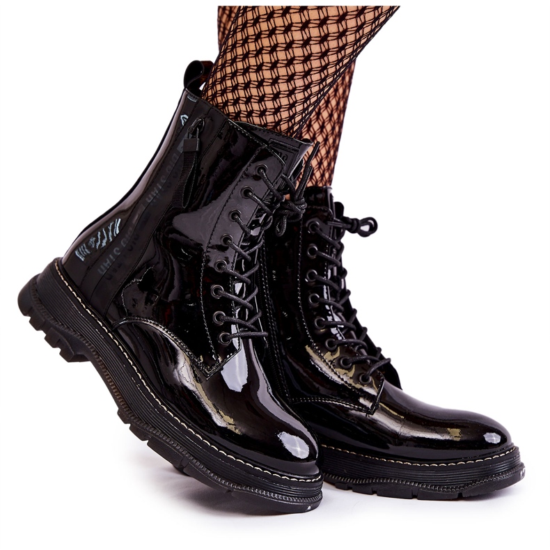 Lacquered Boots Glany Big Star KK274489 Black