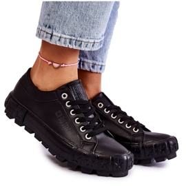 Fashionable Leather Sneakers Big Star KK274143 Black Fashionable Leather Sneakers Big Star KK274143 Black