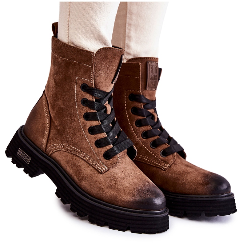 Women's Suede Boots Big Star KK274504 Brown