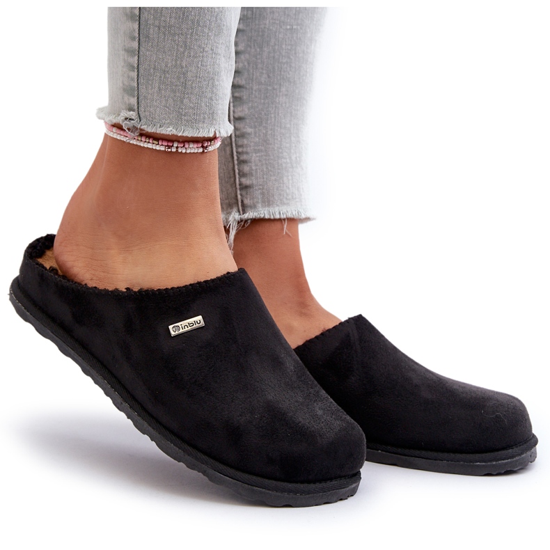 Domestic Warm Slippers Inblu CS-34-014 Black Domestic Warm Slippers Inblu CS-34-014 Black