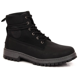 Men's black boots Big Star KK174206