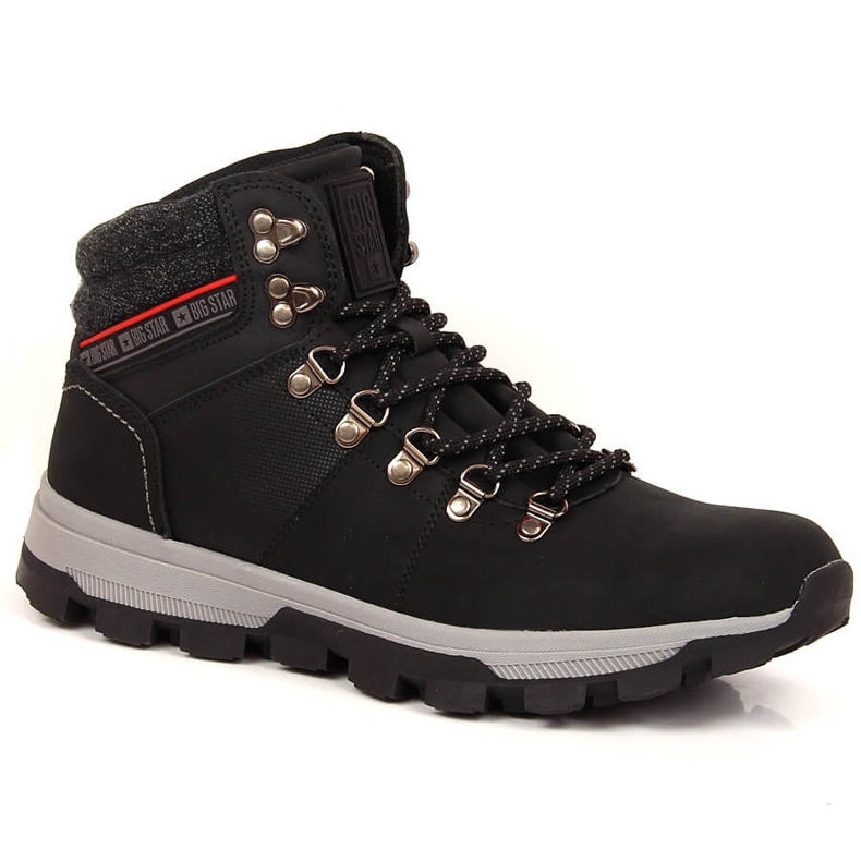 Trekking high shoes for men black Big Star KK174215