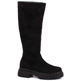 Women's warm suede boots T.Sokolski black