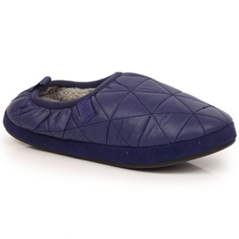 Men's slippers, insulated with an elastic band, navy blue Big Star KK174364