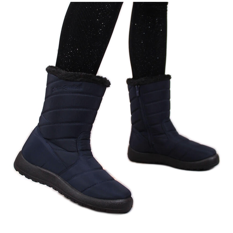 Women's waterproof snow boots high insulated navy blue NEWS Women's waterproof snow boots high insulated navy blue NEWS
