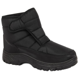 Men s velcro insulated snow boots black News