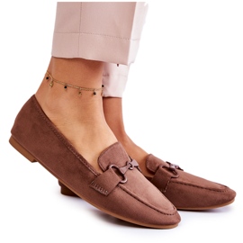 Suede Loafers With Brown Santi Decoration