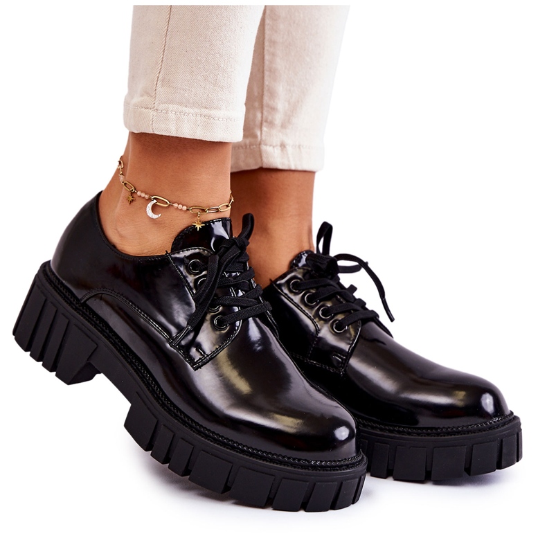 Fashionable Lacquered Shoes La.Fi 210013B-NL Black