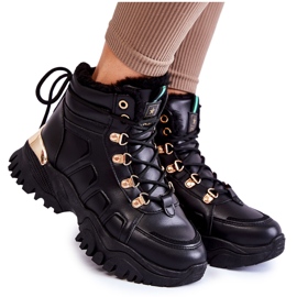 PE1 Women's Warm Boots On The Platform Black Ofelia