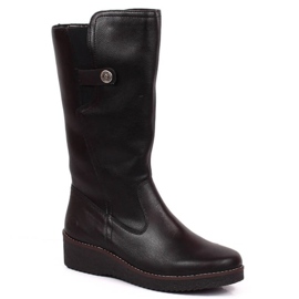 Comfortable boots insulated with sheep wool Rieker W RKR548 black Comfortable boots insulated with sheep wool Rieker W RKR548 black
