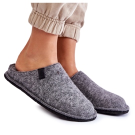 Classic Felt Women's Slippers Big Star KK276014 Gray grey Classic Felt Women's Slippers Big Star KK276014 Gray grey