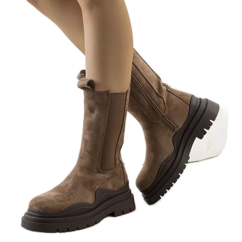 PA1 Brown Algade platform boots