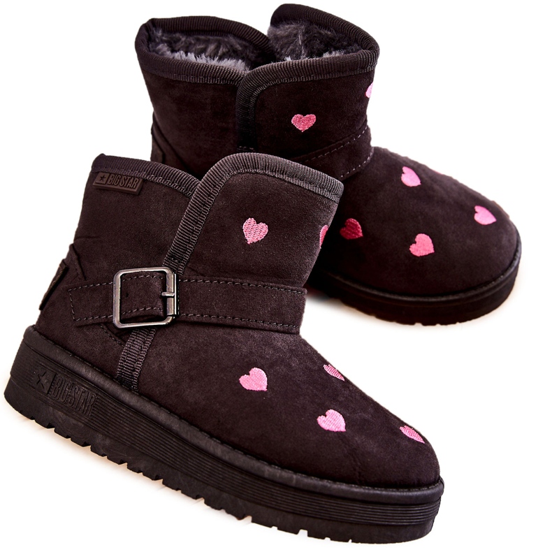 Children's Snow Boots Big Star KK374244 Gray pink Children's Snow Boots Big Star KK374244 Gray pink