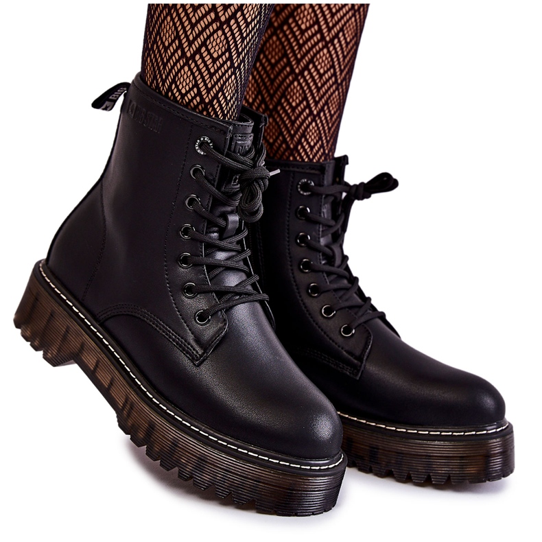 Women's boots with zipper Big Star KK274537 Black