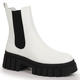 Boots on the platform insulated Sergio Leone W SK392B white Boots on the platform insulated Sergio Leone W SK392B white