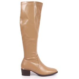 Vinceza W JAN160B heeled boots beige