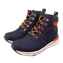 Boys' boots with a zipper navy blue McKeylor Boys' boots with a zipper navy blue McKeylor