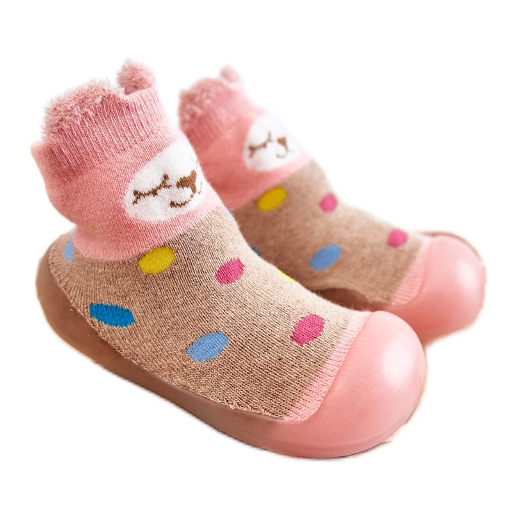 BEFADO S.A. Children's Slippers Niechodki Befado 002P019 Beige-Pink blue