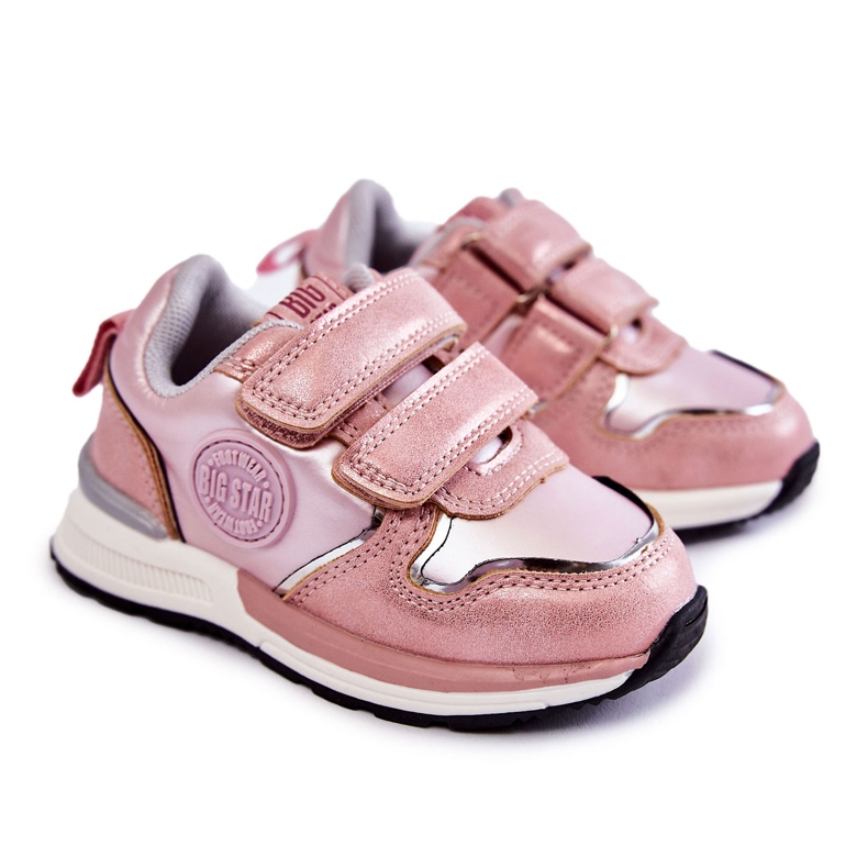 Children's Sport Shoes Velcro Memory Foam System Big Star KK374180 Pink