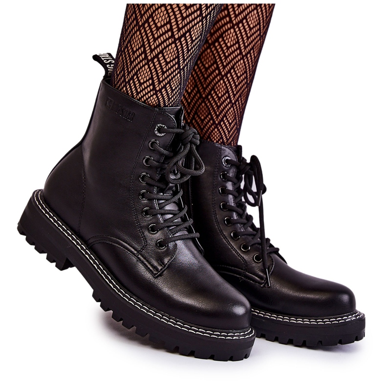 Women's Boots On The Big Star Black KK274538 Platform