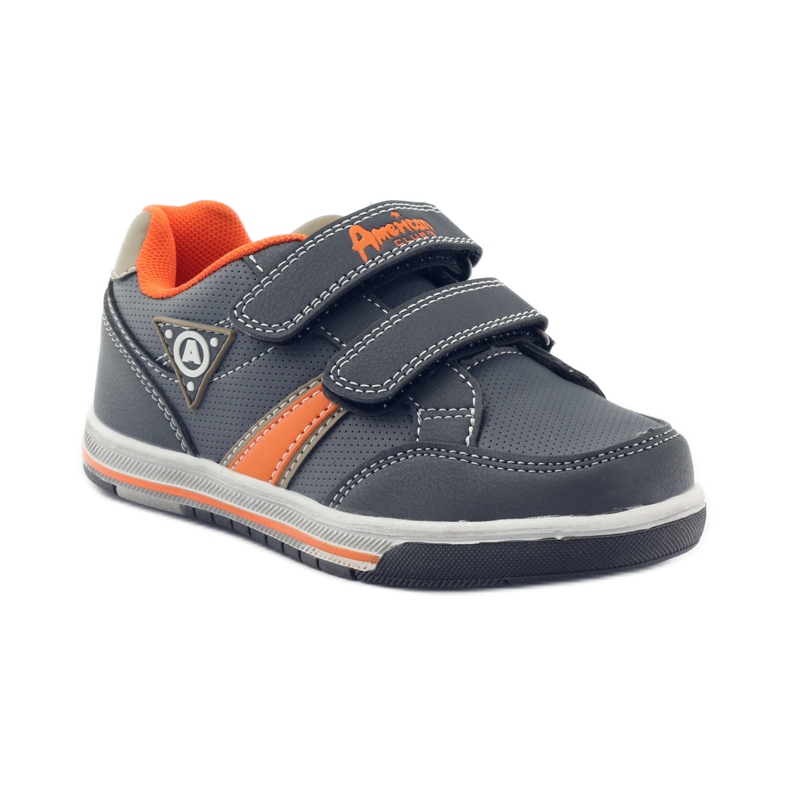 American Club American CA51 velcro sports sneakers grey orange American Club American CA51 velcro sports sneakers grey orange
