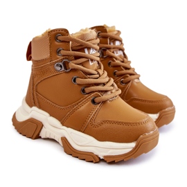 FR1 Children's Boots Warm Trappers With Zipper Camel Marvin brown