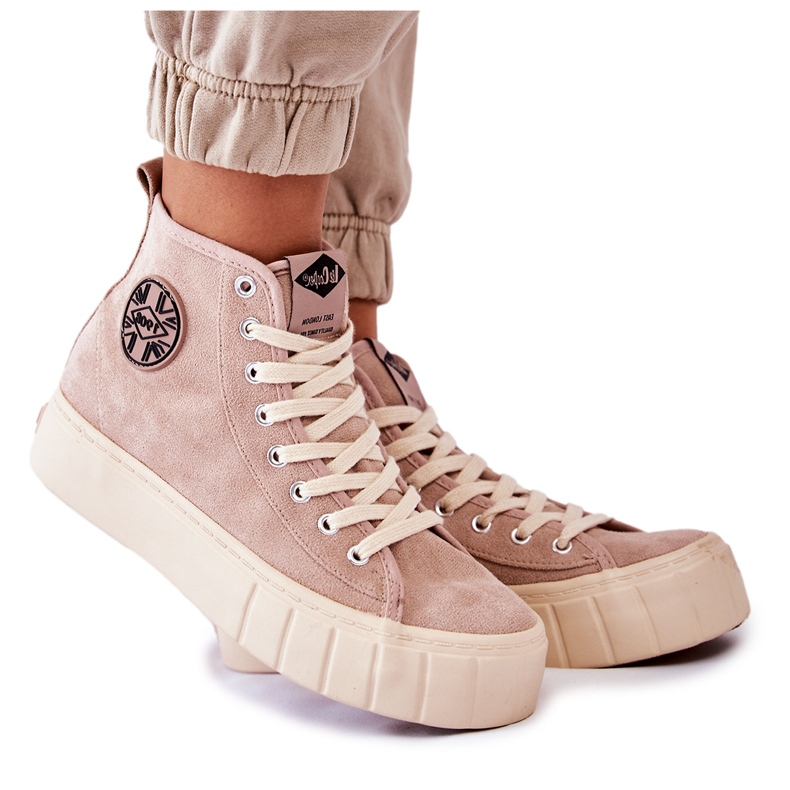 Lee Cooper LCJ-22-31-1434L Beige High Sneakers Lee Cooper LCJ-22-31-1434L Beige High Sneakers