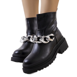 Black boots on a high Alide sole Black boots on a high Alide sole