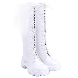 BM Hanson White women's riding boots