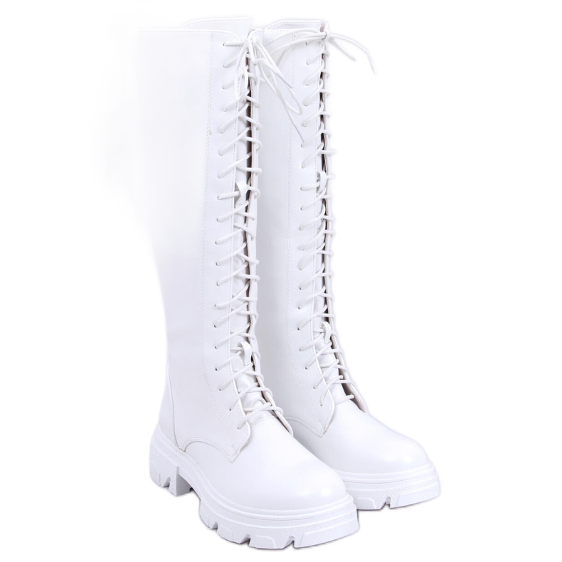 BM Hanson White women's riding boots