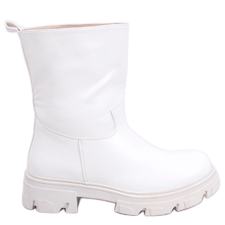 BM Stevens White straight ankle boots