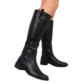 Women's black boots, insulated, Jezzi