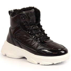 Women's sports shoes, metallic, insulated black Vinceza