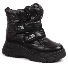 Black Velcro Velcro ski boots for teenagers Potocki