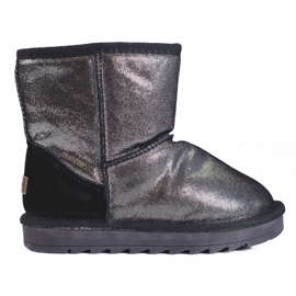 Girls' silver snow boots grey