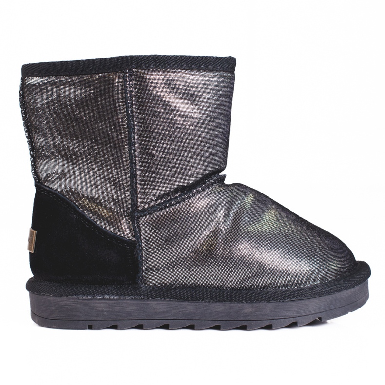 Girls' silver snow boots grey