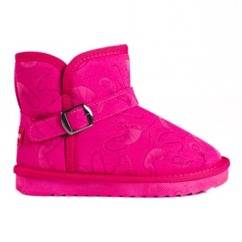 Girls' snow boots with a Shelovet pattern in pink